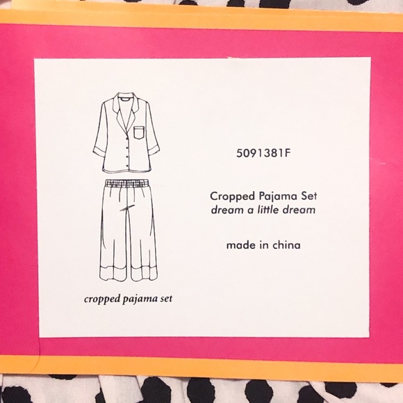 Kate Spade NWT Dream a Little Dream Pajama Set XL - Picture 8 of 8